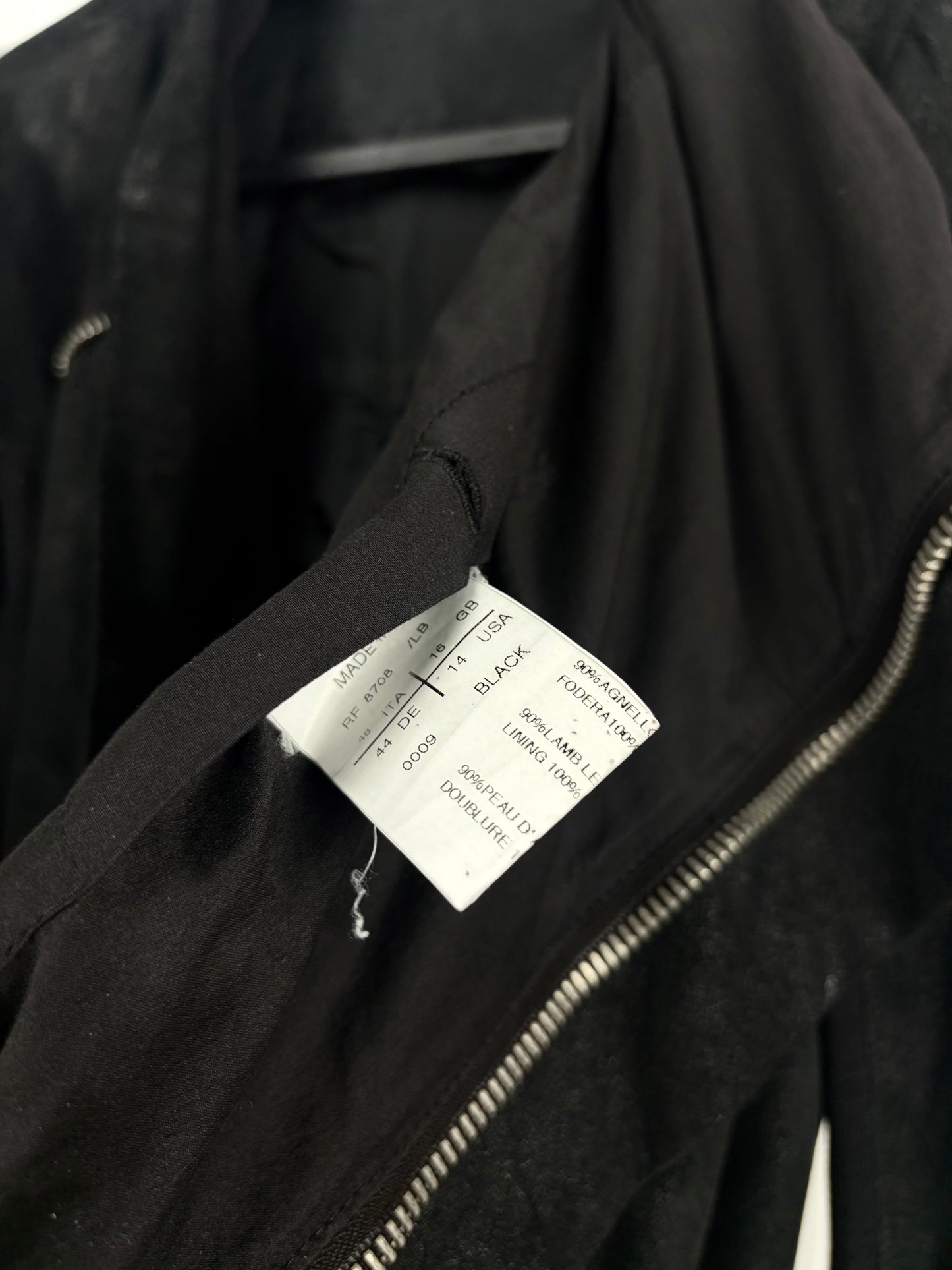 Rick Owens suede classic biker jacket