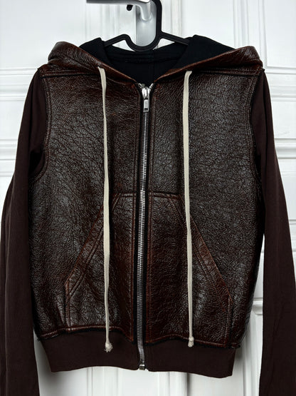 Rick Owens Cropped Zip Hoodie
