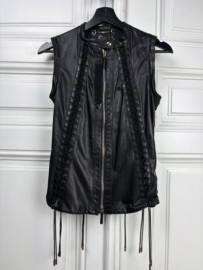 Gucci SS10 Braided leather jacket