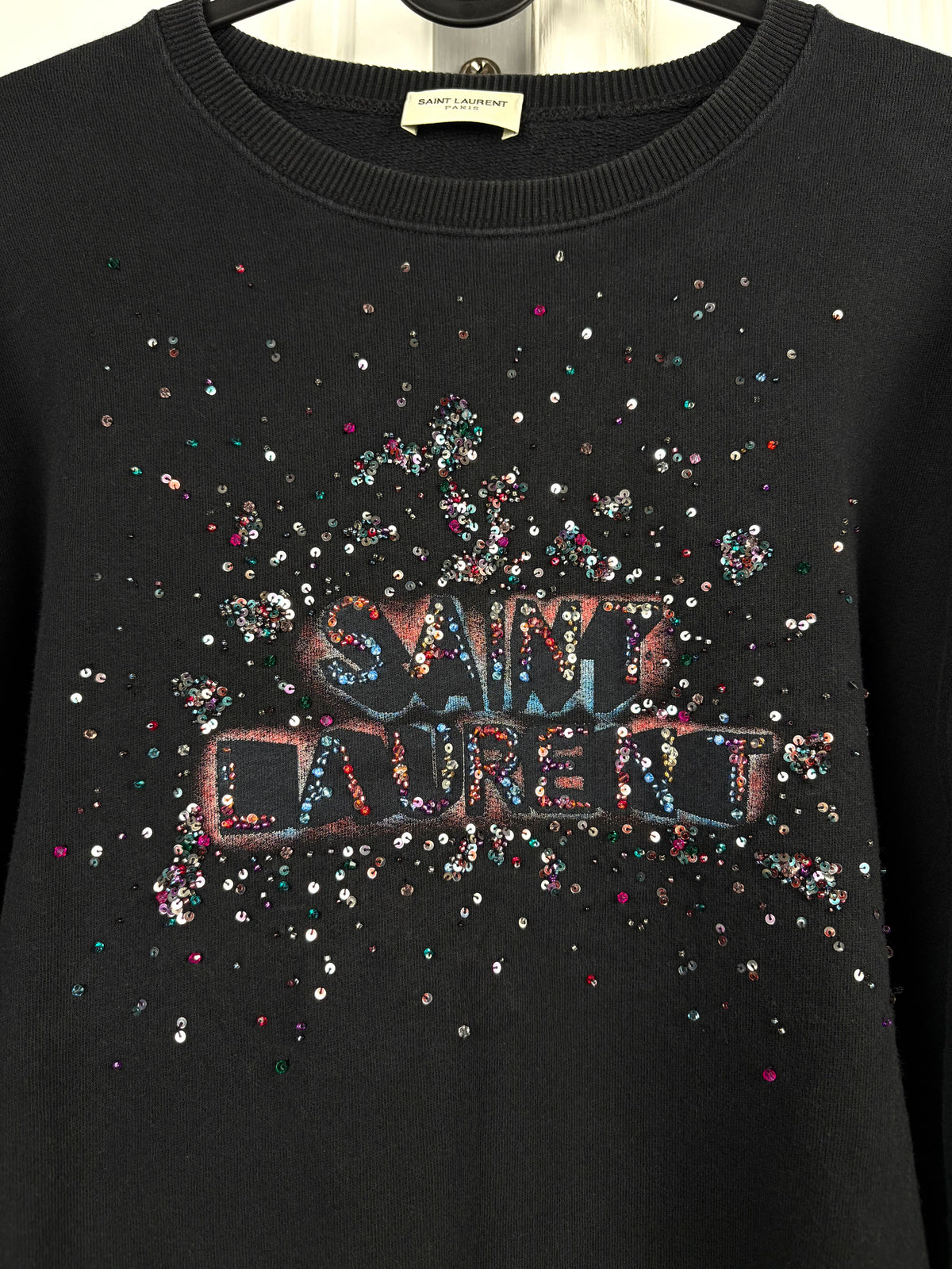 Saint Laurent Glitter Logo Sweater
