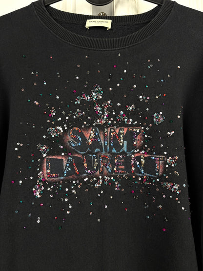 Saint Laurent Glitter Logo Sweater