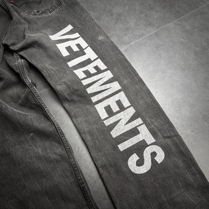 Vetements Logo Denim