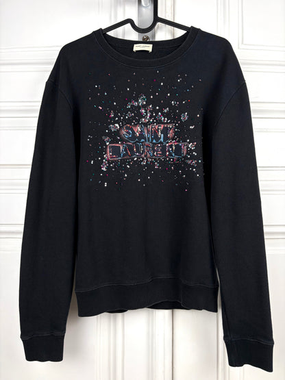 Saint Laurent Glitter Logo Sweater