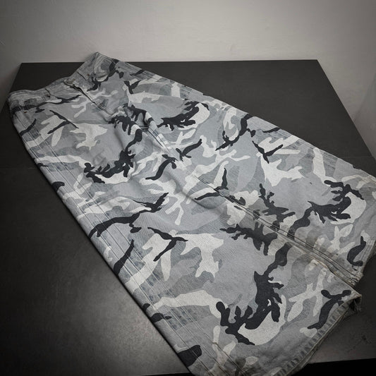 Vetements wide leg camo pants