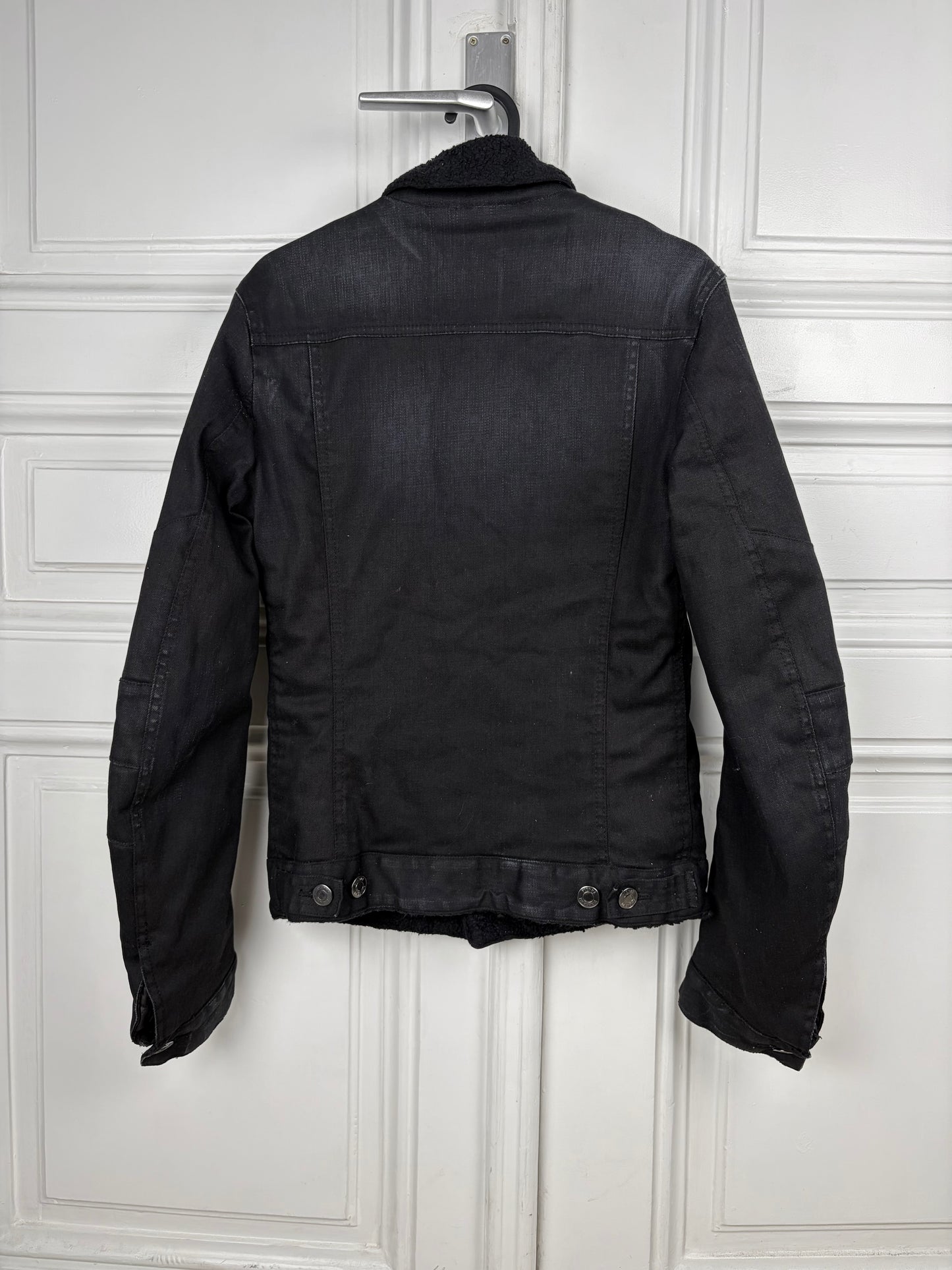 Balmain denim shearling jacket