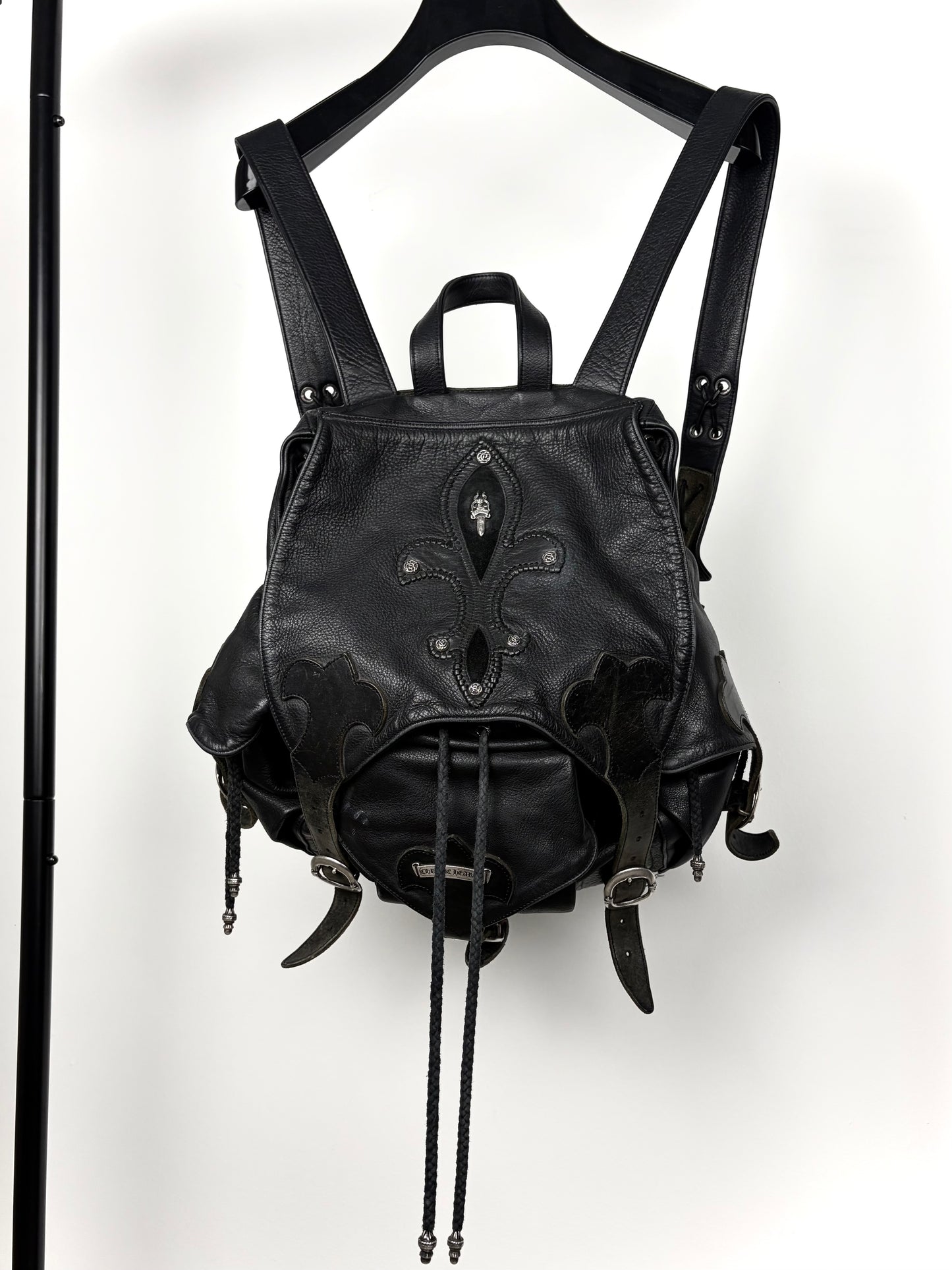 1/1 Chrome Hearts XL 5 Buckle Gunslinger Dagger Leather Backpack