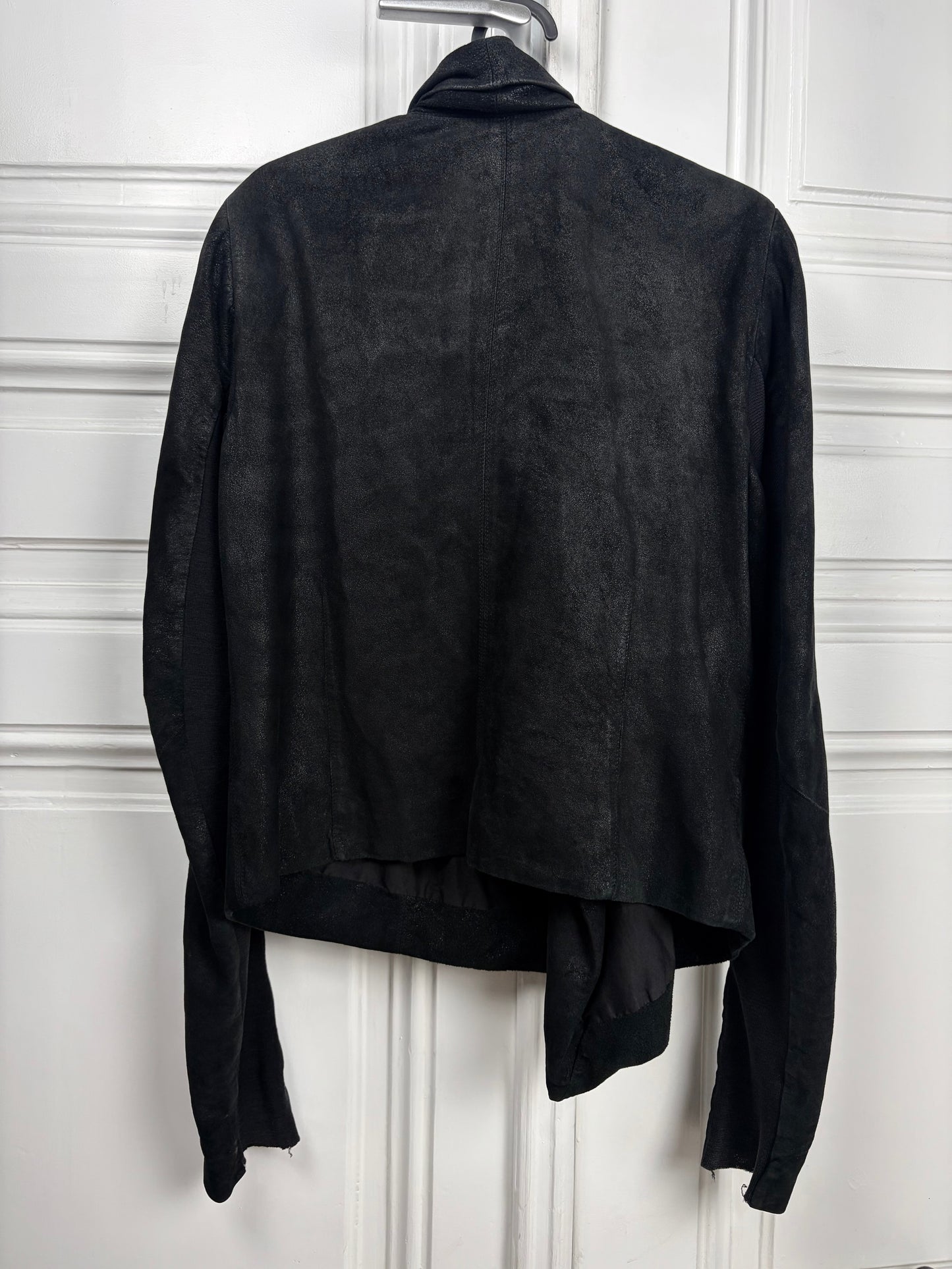 Rick Owens suede classic biker jacket