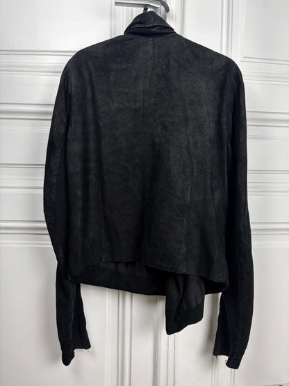 Rick Owens suede classic biker jacket