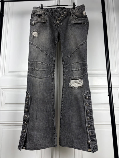 Balmain AW10 flared napoleon denim