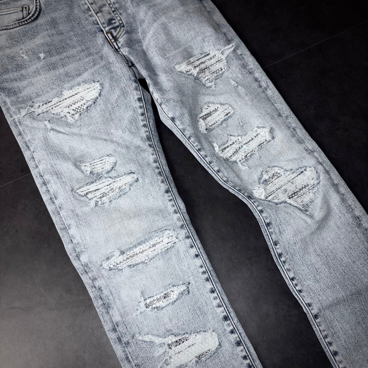 Amiri x Swarovski Denim