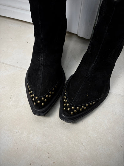 AS98 Suede Cowboy Boots