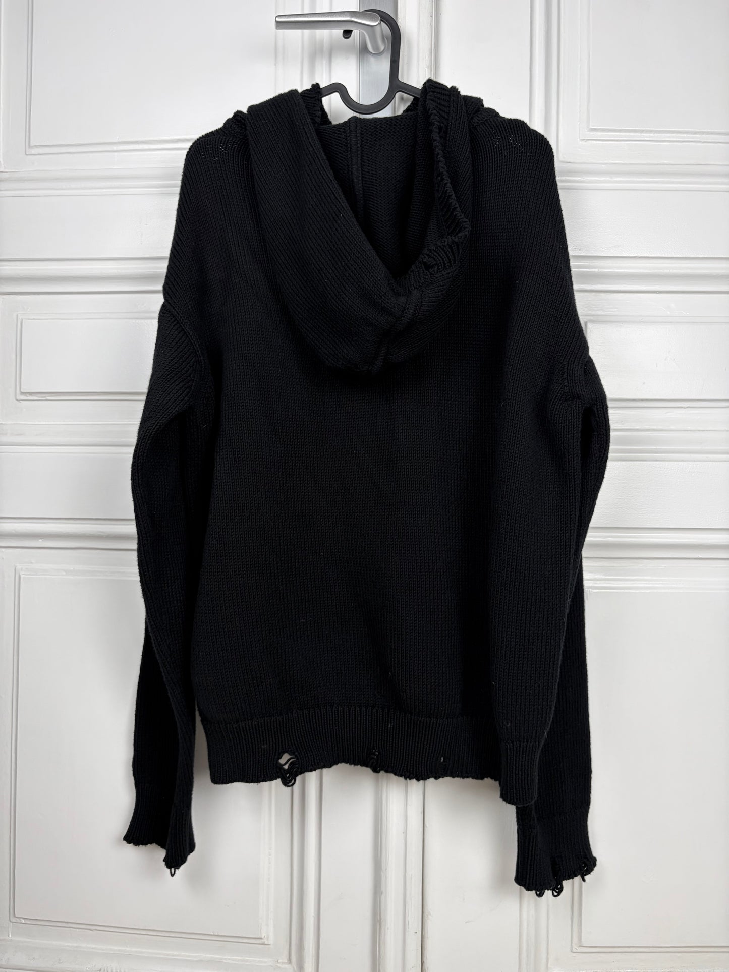 Saint Laurent Distressed Knit Hoodie