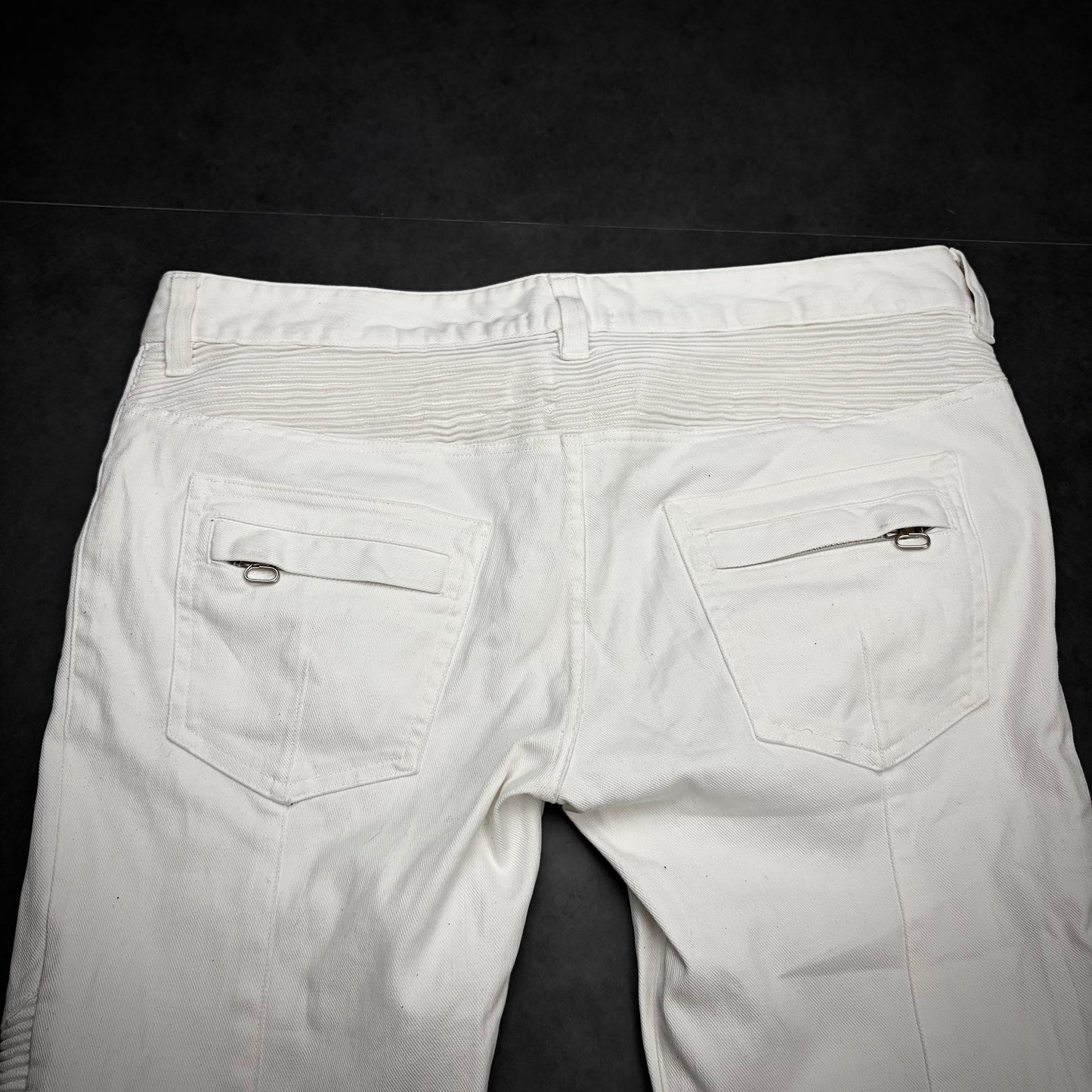 Balmain Biker Zip Denim