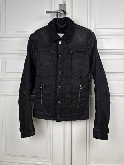 Balmain denim shearling jacket