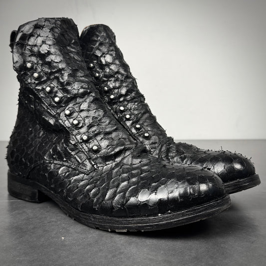 AS98 Pierced Snakeskin Boots