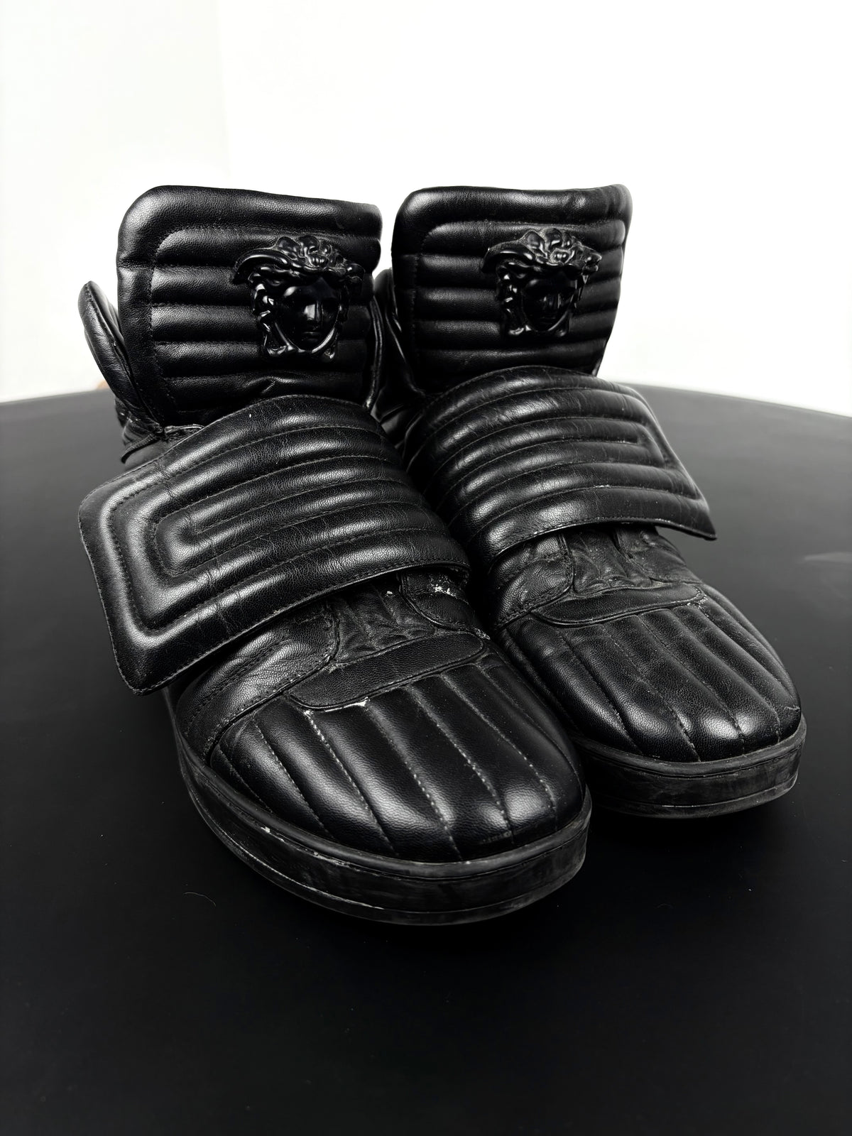 Versace SS/14 Quilted High Top Strap Sneaker