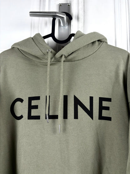Celine Olive Logo Hoodie