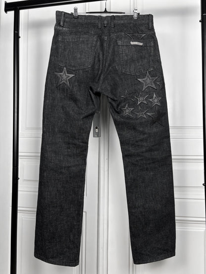 chrome hearts le fleur star patch denim