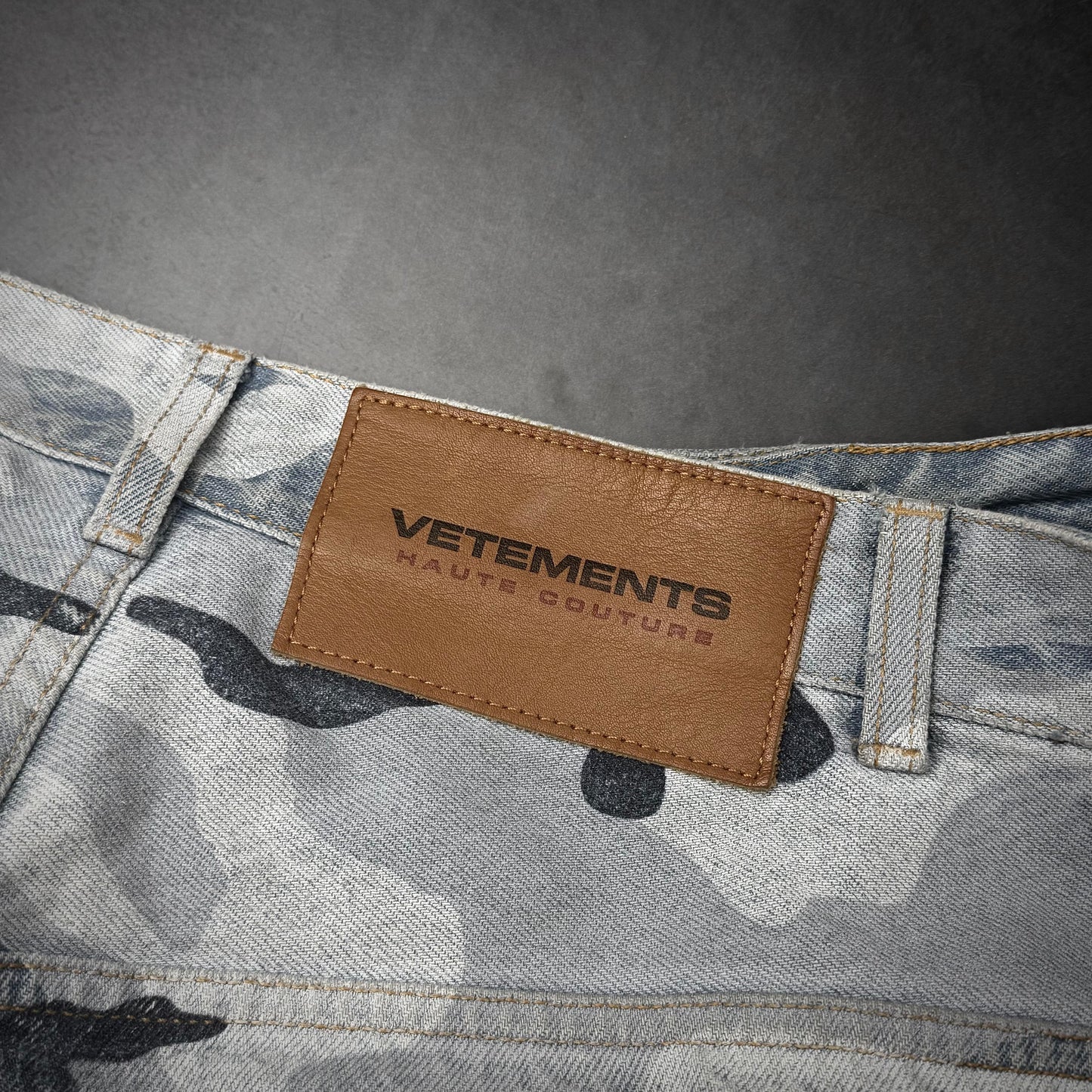 Vetements wide leg camo pants
