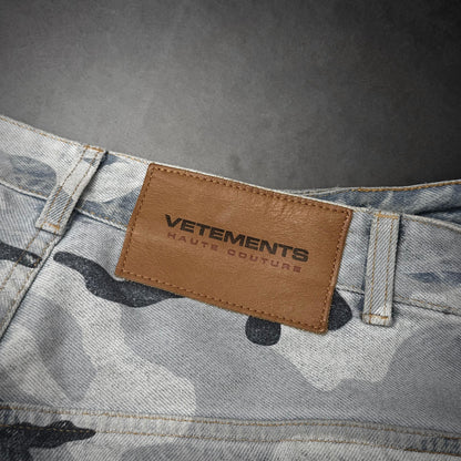 Vetements wide leg camo pants