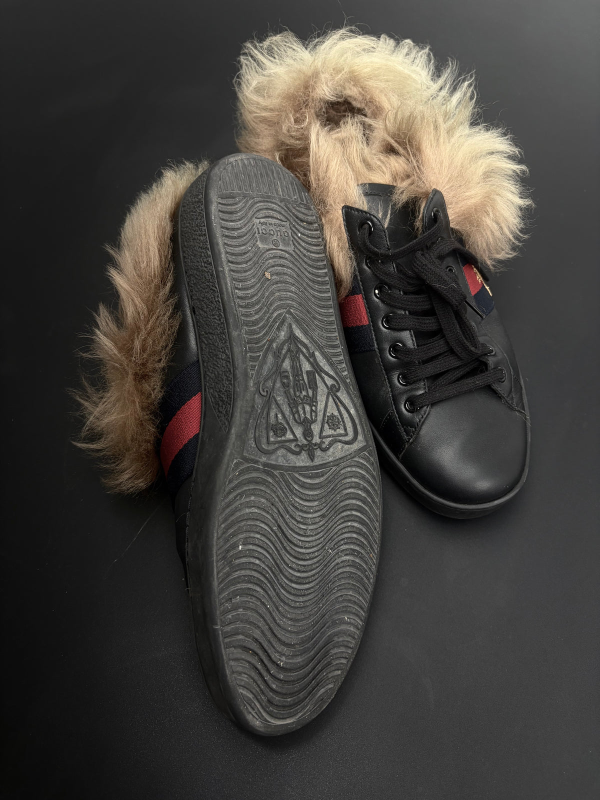 Gucci Fur Ace Sneaker
