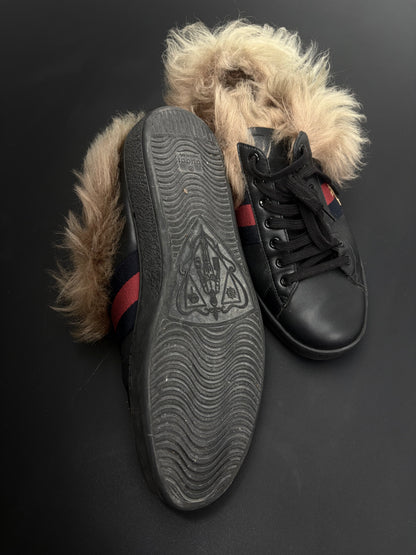 Gucci Fur Ace Sneaker