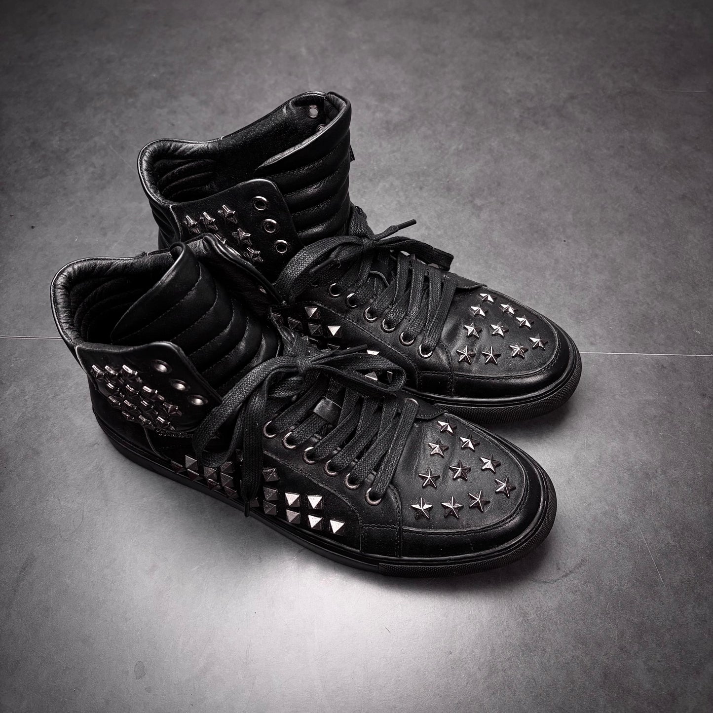 Philipp plein studded star high top sneaker