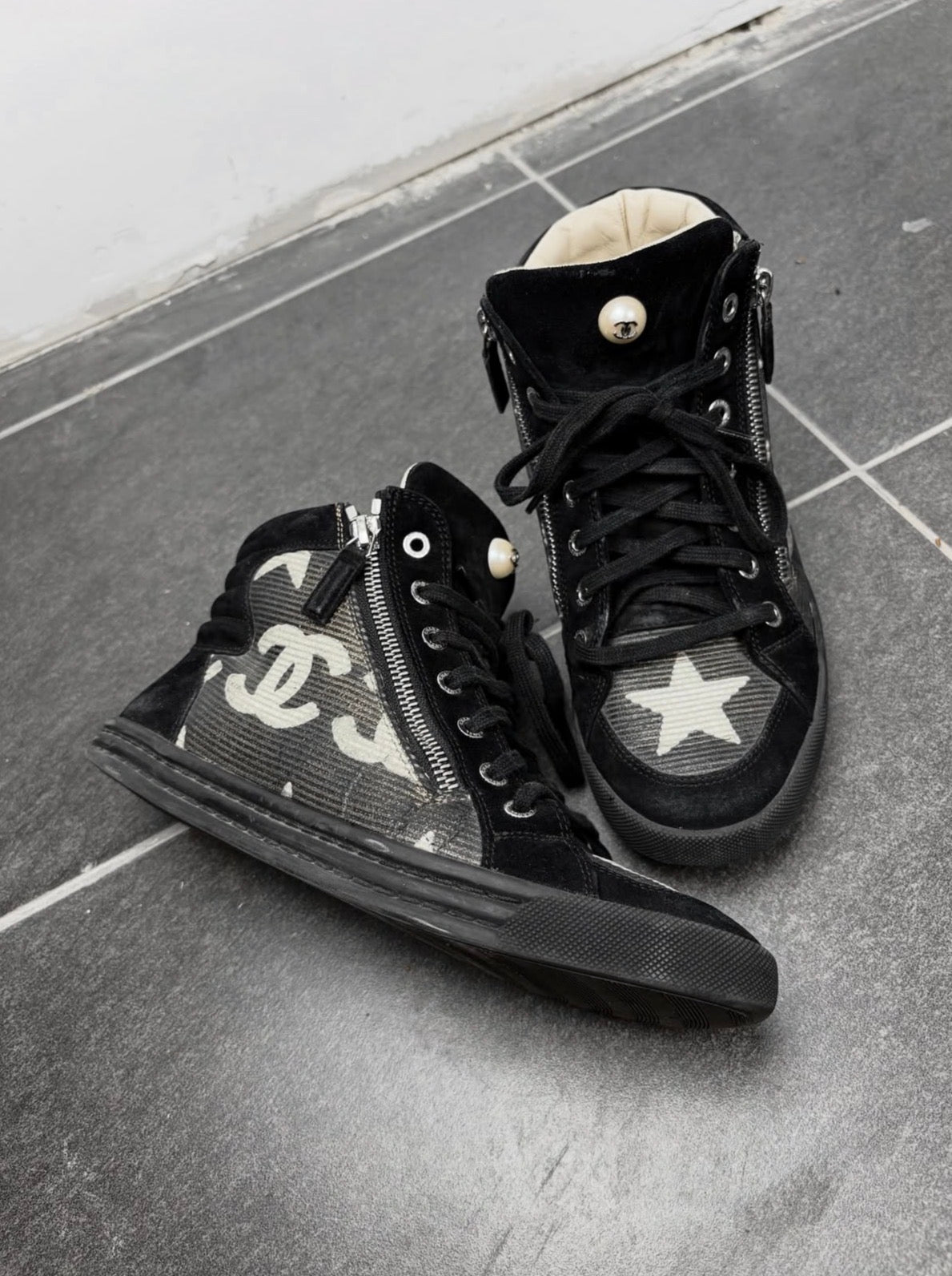 Chanel AW14 Star High Top Sneaker