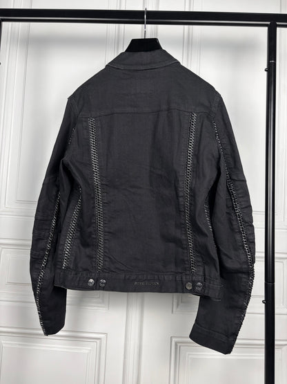 Balmain Denim Chain Biker Jacket