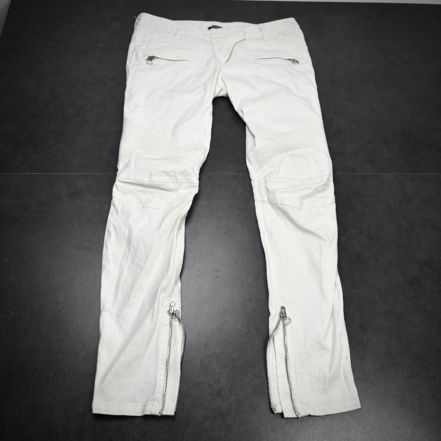 Balmain Biker Zip Denim