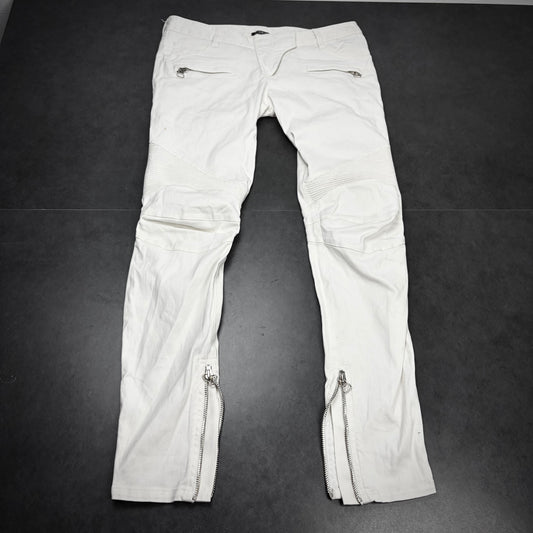 Balmain Biker Zip Denim