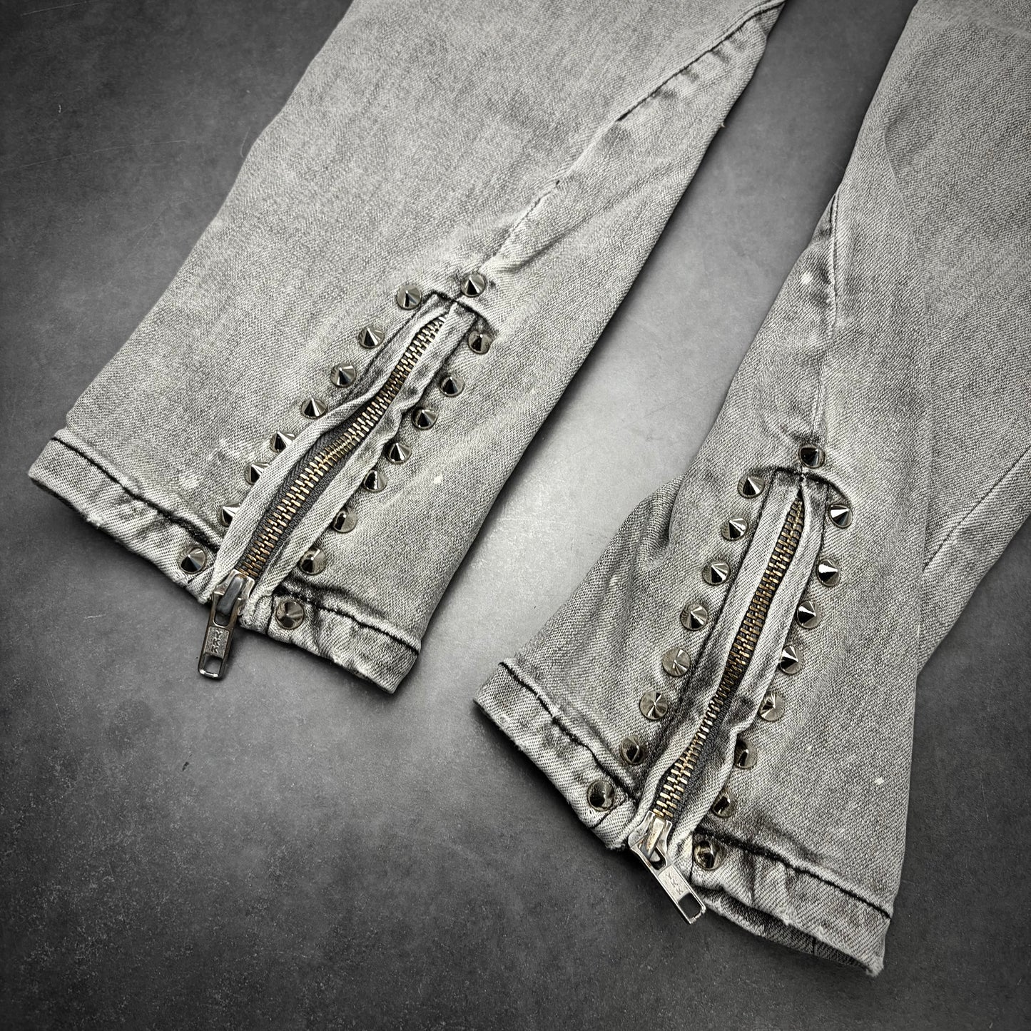Philipp Plein Studded Zip Denim