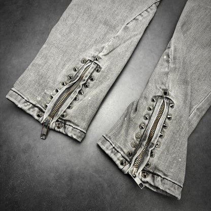 Philipp Plein Studded Zip Denim