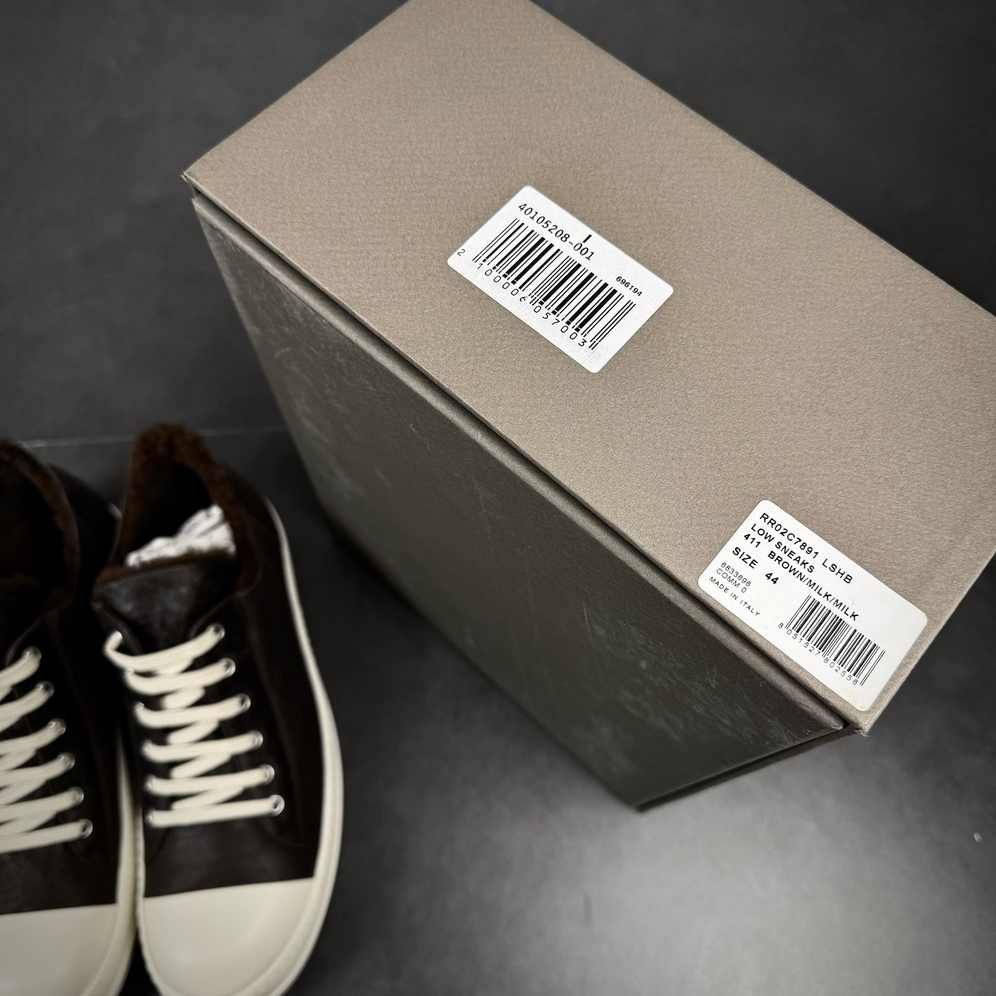 Rick owens „shearling“ ramones sample