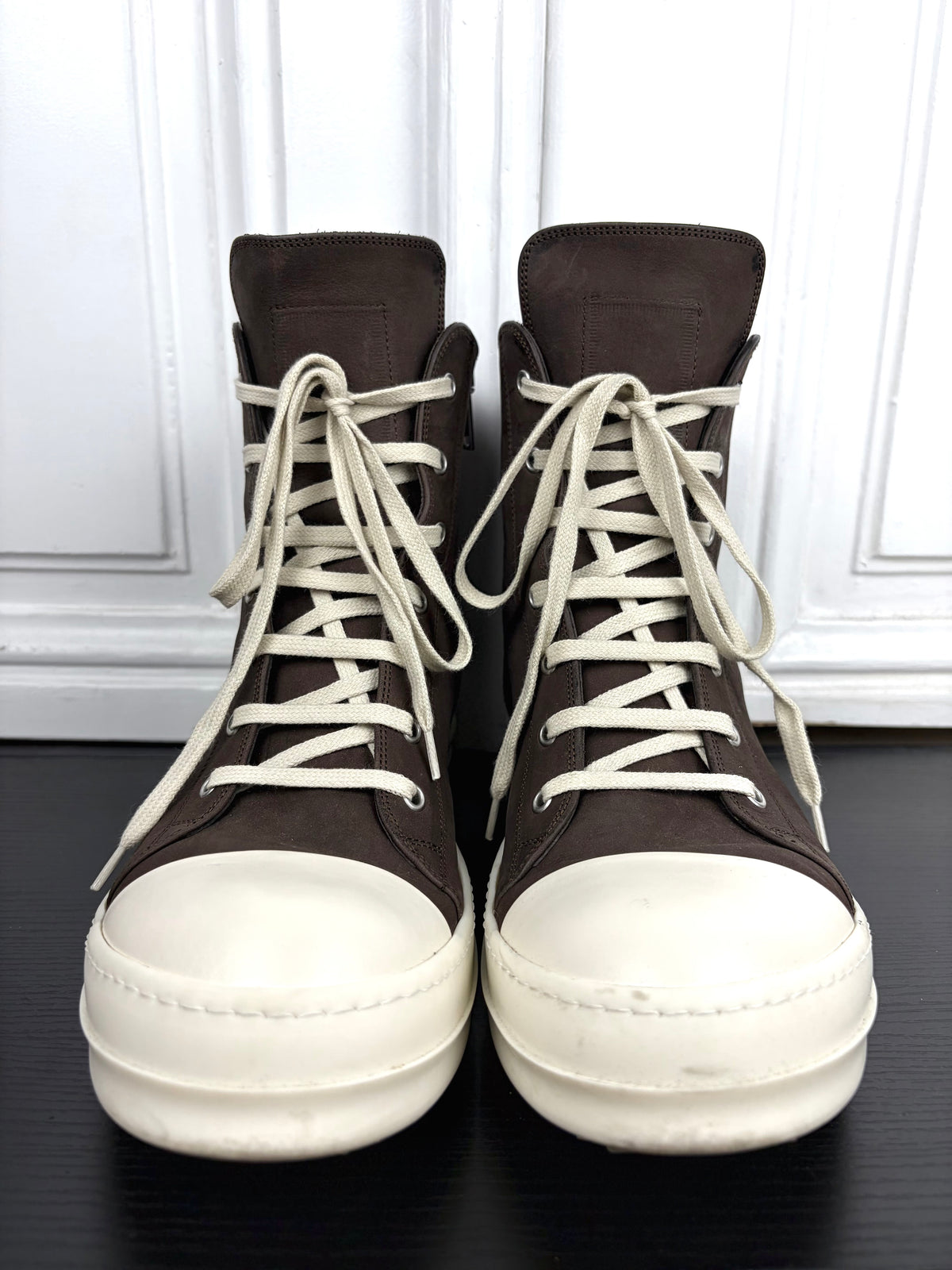 Rick Owens Suede Leather High Top Ramones