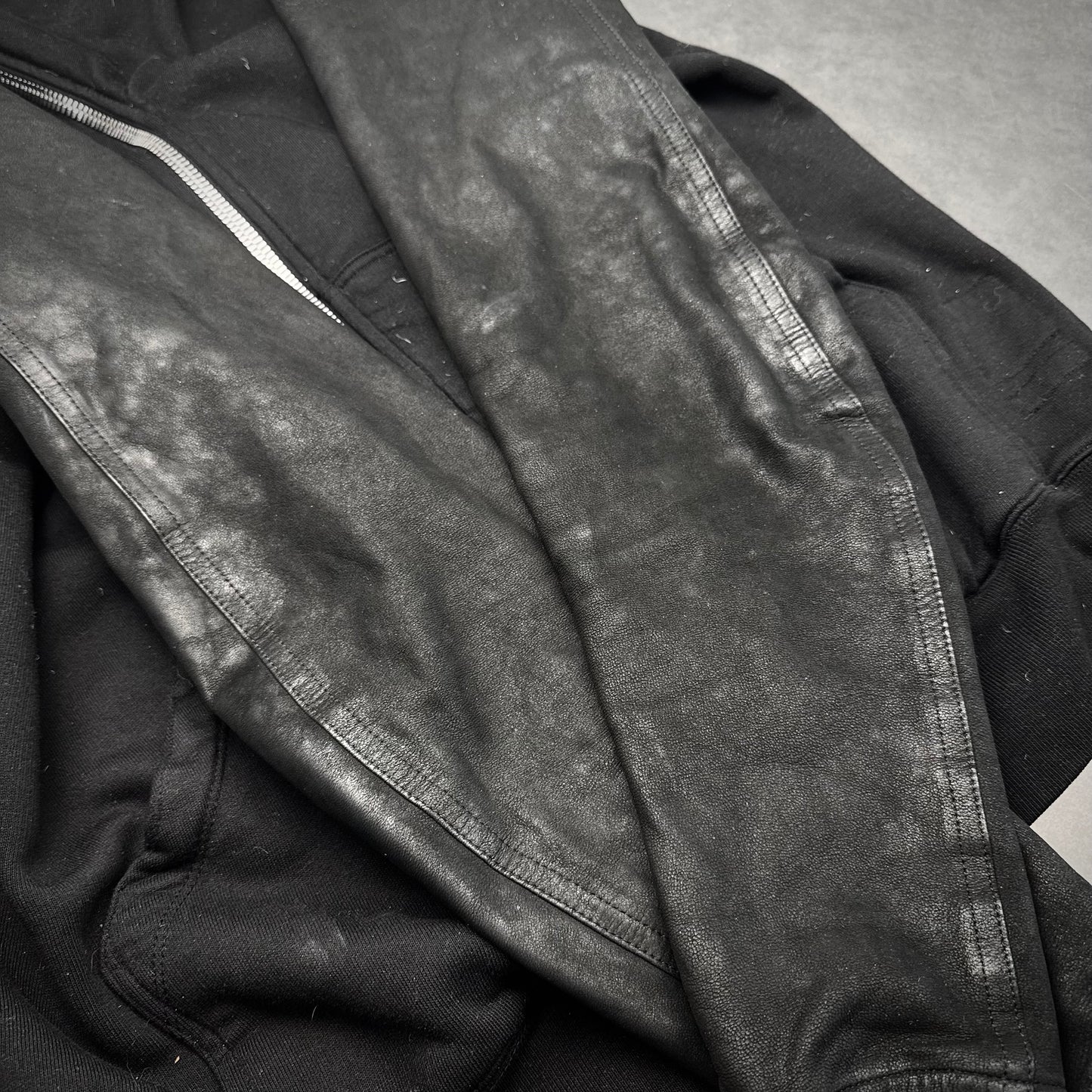 Rick Owens 2016 Leather „Mountain“ Hoodie