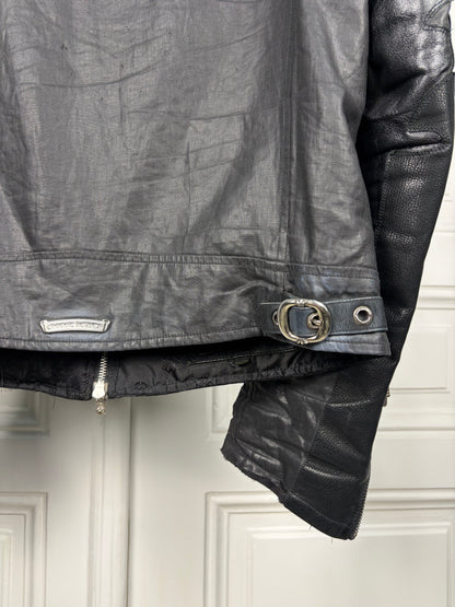 Chrome Hearts Fleur Waxed Carmalita Moto Jacket