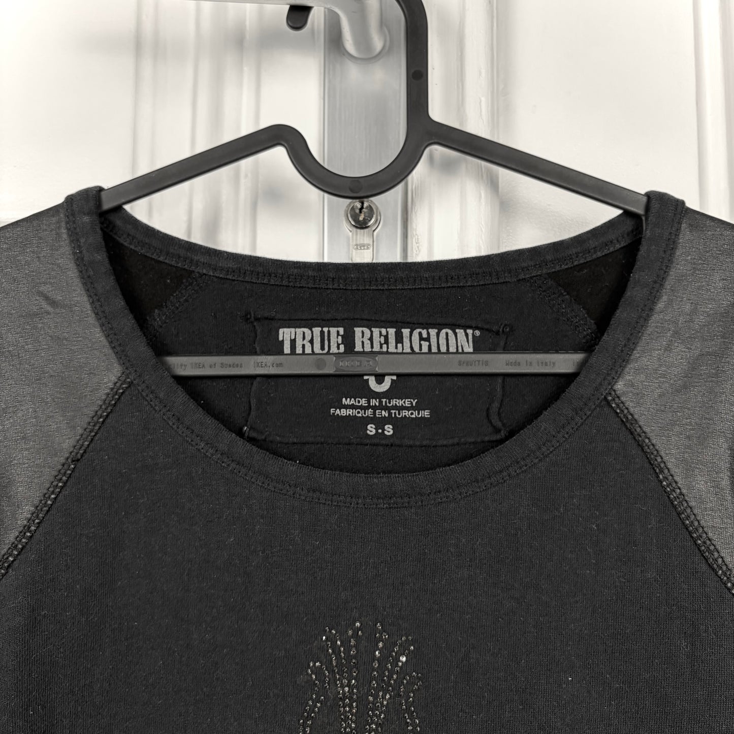 True Religion Leather Cross Sweater