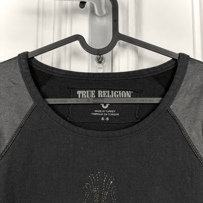 True Religion Leather Cross Sweater
