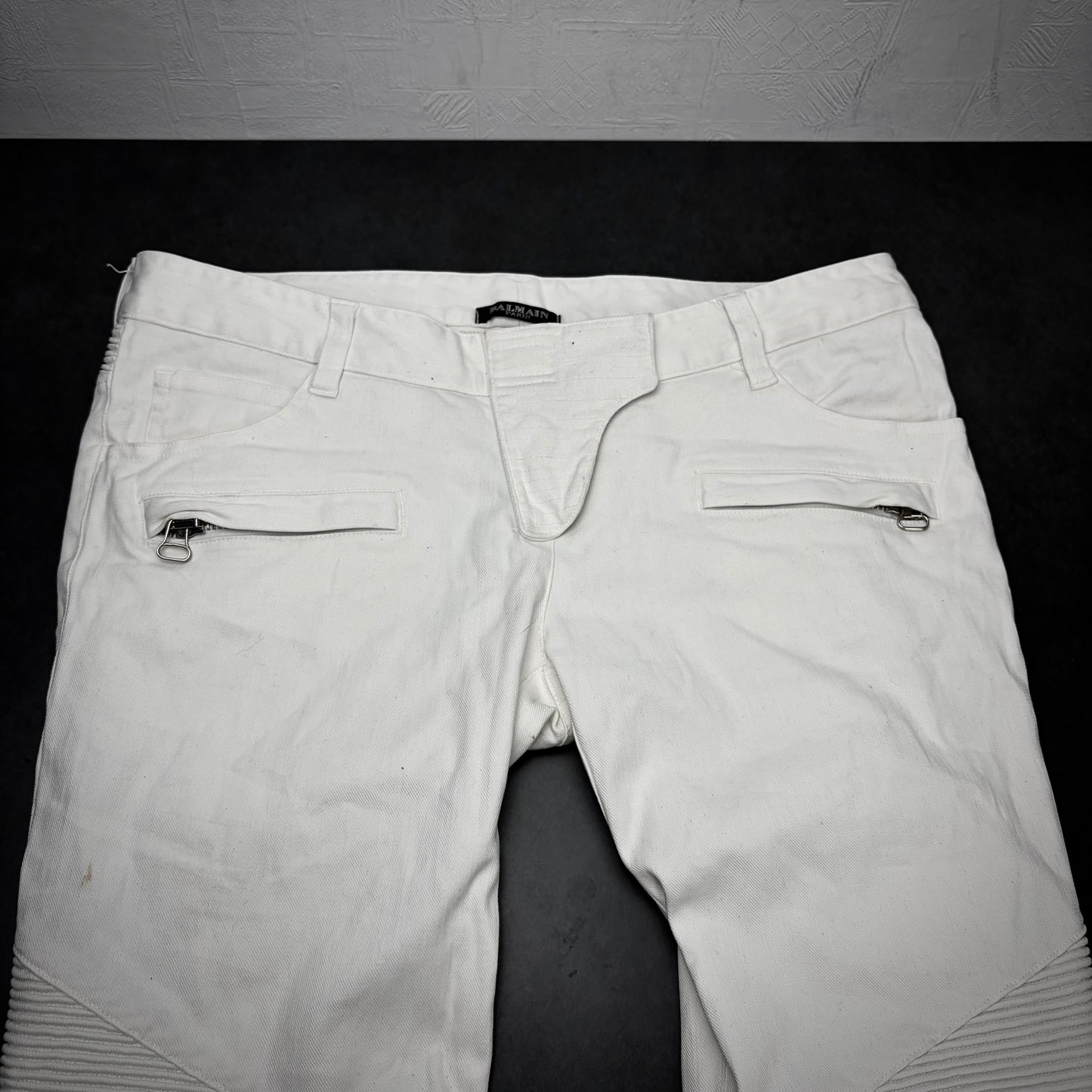Balmain Biker Zip Denim