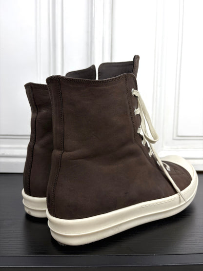 Rick Owens Suede Leather High Top Ramones