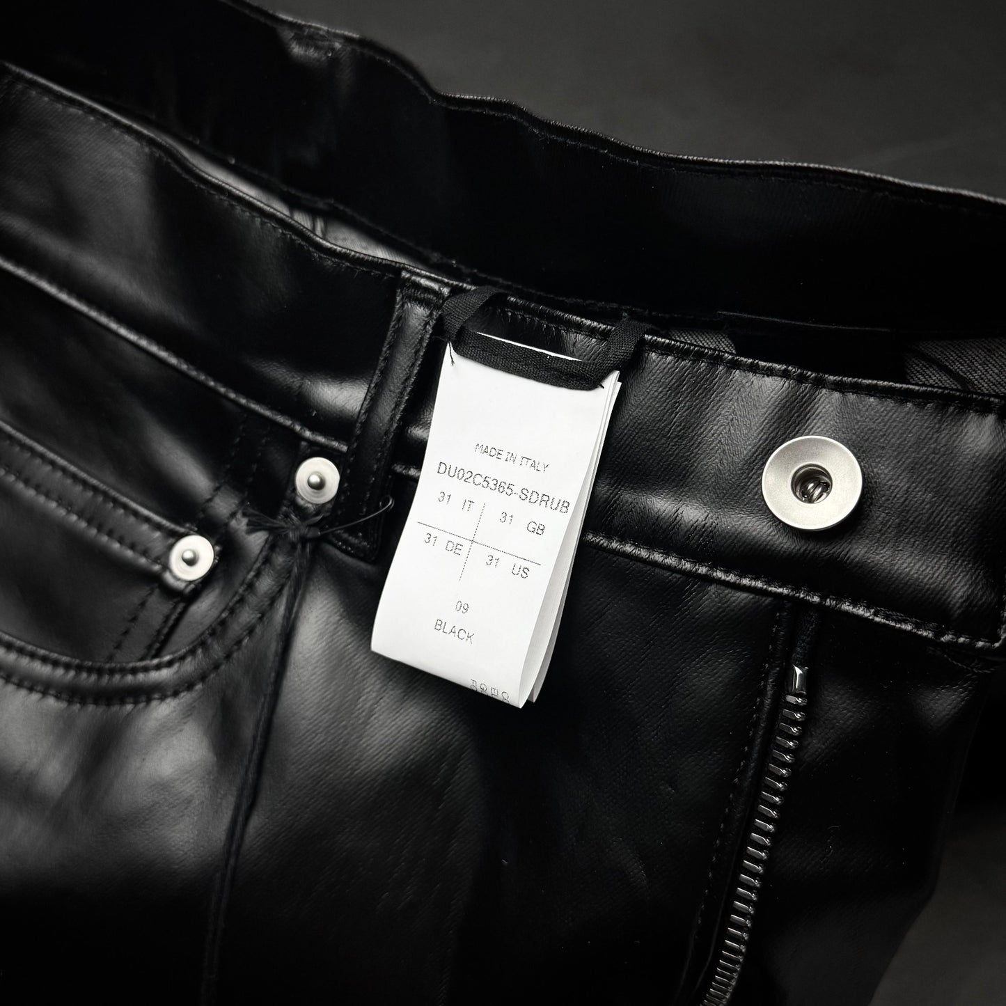 Rick owens „detroit cut“ leather/wax look bolan sample