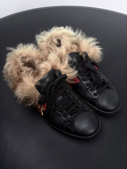 Gucci Fur Ace Sneaker