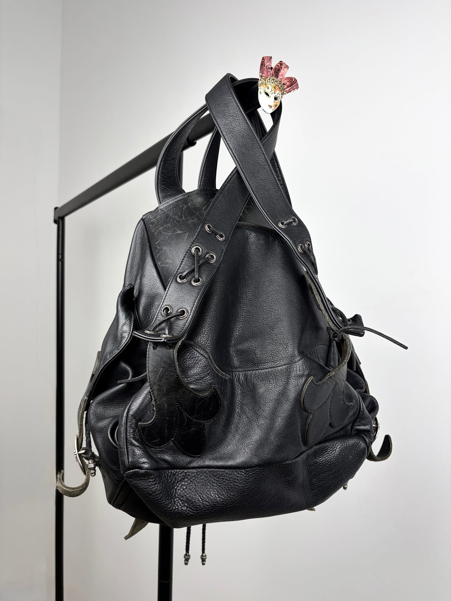 1/1 Chrome Hearts XL 5 Buckle Gunslinger Dagger Leather Backpack