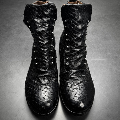 AS98 Pierced Snakeskin Boots