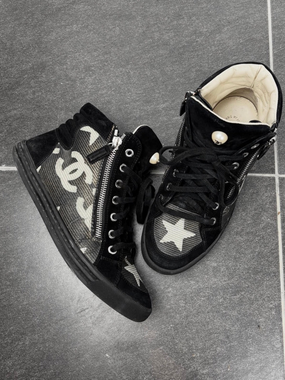 Chanel AW14 Star High Top Sneaker