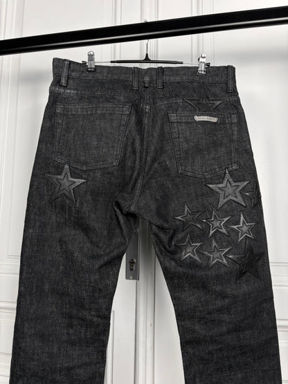 chrome hearts le fleur star patch denim