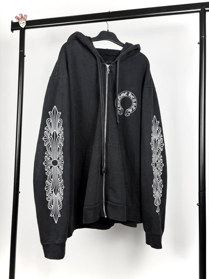 Chrome Hearts Horseshoe Floral Zip Zoodie
