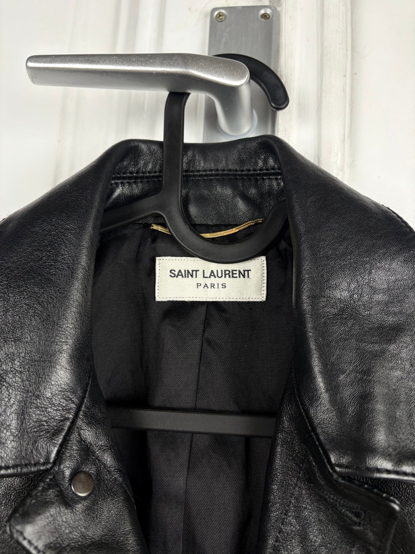 Saint Laurent Leather Zip Biker Jacket