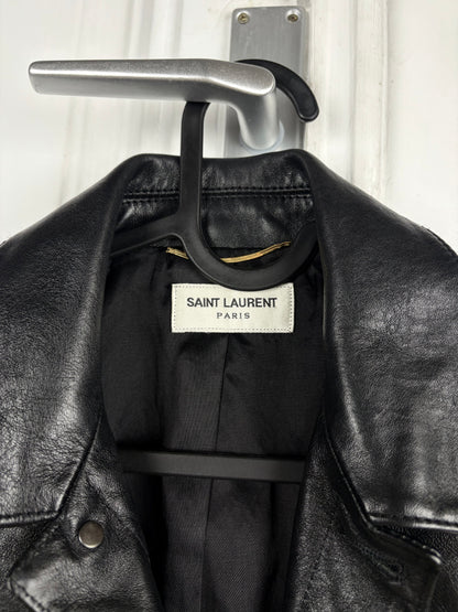 Saint Laurent Leather Zip Biker Jacket